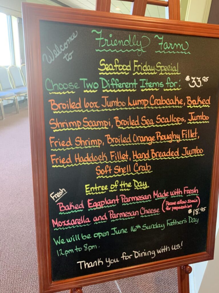 Friendly Farm Restaurant Menu 2