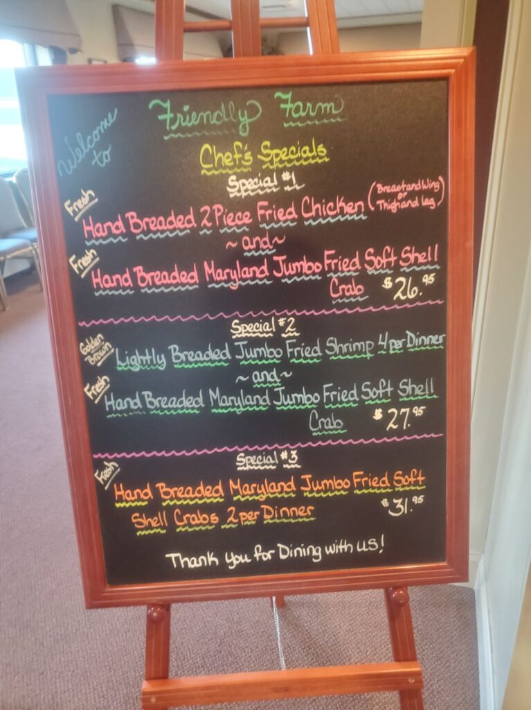 Friendly Farm Restaurant Menu 7